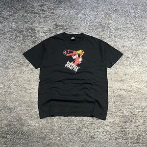 Vintage 90s Y2K Sikspak T Shirt Mens Large Black Motocross Grunge Skater